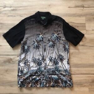 David Taylor Tropical Black and Gray Men's Shirt